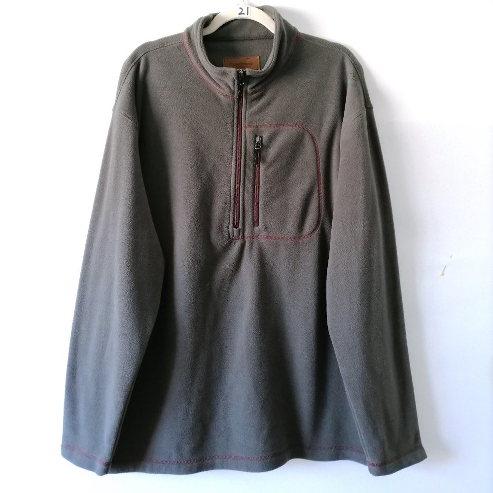 Clear Water Outfitters Mens Gray 1/4 Zip Mock Neck Pullover Sweater Size XXL